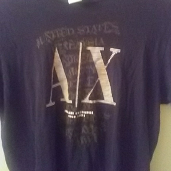 Black A/X Armani Logo Tee - Picture 2 of 3